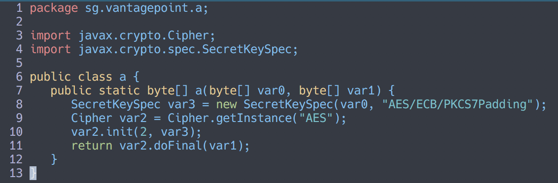 Decompiled a.a class